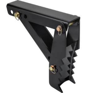 18" Backhoe Thumb, 1/2" Teeth Thickness Heavy Duty Excavator Thumb, Black Steel Weld On Thumb Attachments with 12mm Bolt-On Design Adjustable Mechanical Thumb for Backhoe/Excavator