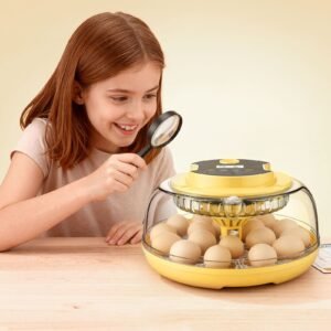 18 egg incubator, automatic egg turner with led candler, temperature & humidity control, 360° view clear window, auto water refill, poultry eggs incubators for hatching chicks ducks goose quail