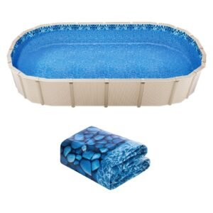 18-Foot-by-33-Foot Oval Pool Liner for Unibead Above Ground Swimming Pools, Standard Gauge, 52inch Wall Height