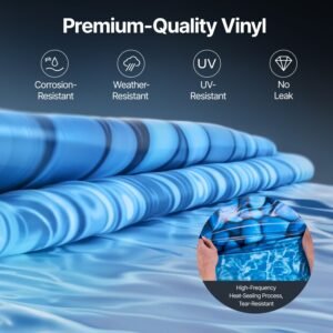 18 ft round above ground pool liner, unibead pool liners, standard gauge, 52inch wall height, designed for steel sided above ground swimming pools