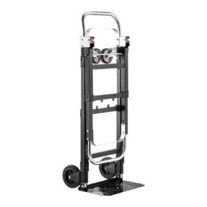 2 in 1 folding hand truck, 500 lbs load capacity for 4 wheel mode, convertible hand truck dolly with wheels & adjustable handle, portable trolley dolly for moving home, office, warehouse