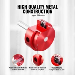 2 in pvc pipe reamer, aluminum alloy, pvc pipe fitting saver, for use with sch 40 abs, pvc, cpvc pipes, clean leftover pipe & solvent cement remnants, for water lines, drain lines, vent lines