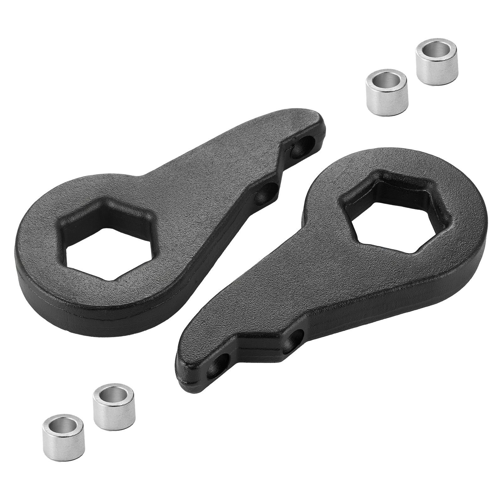 2 inch torsion bar keys for 2020 2024 chevy/gmc 2500/3500hd, front leveling lift kit heavy duty steel suspension level kit with 4 bushings, chassis leveling kit compatible with chevy and gmc