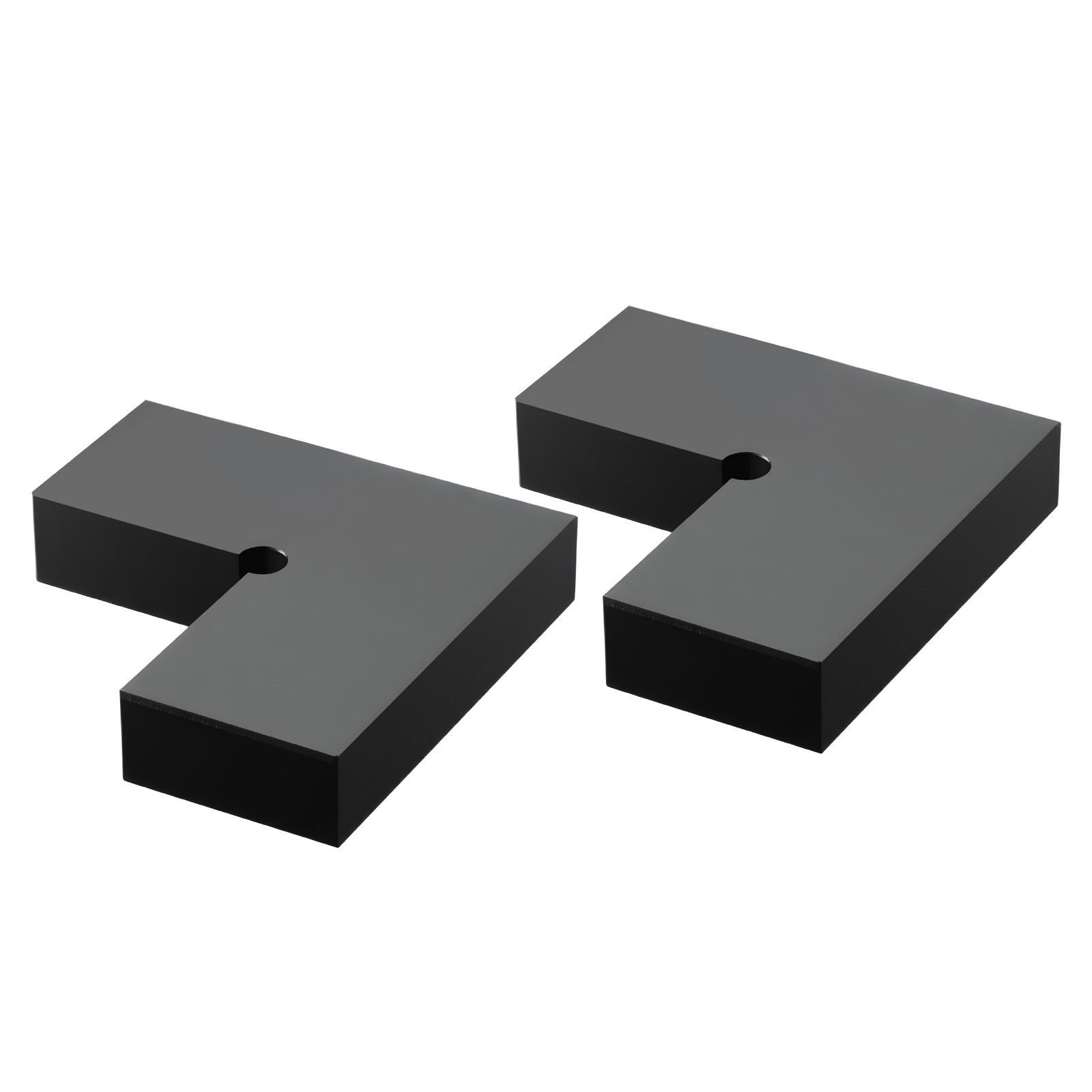 2 pack corner connectors for handrail, extension stair railing accessories, pom hand rail connector fittings for rectangular cable railing, deck cable rail system outdoor, matte black, ht 05
