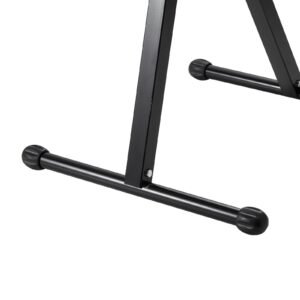 2-Pack Roller Stands, 135 lb Load Capacity, 26.8-42.5'' Adjustable Height, Folding Heavy Duty Design with 11.5 in Polished Steel Roller Head, for Table Saw Outfeed Woodworking Extension Support