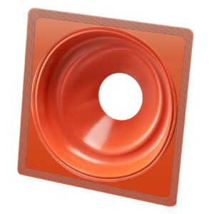 2 pcs roof pipe flashing boots, fit pipe od 6 1/4" 11 3/4", flexible silicone roofing jack pipe flashing, high temp 101 to 437 f, square metal base, for wood stove & outdoor vent pipe