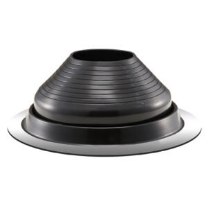 2 pcs roof pipe flashing boots, fit pipe od 6" to 11", flexible edpm roofing jack pipe flashing, high temp 67 to 212 f, endurable round metal base, for chimney, wood stove & outdoor vent pipes