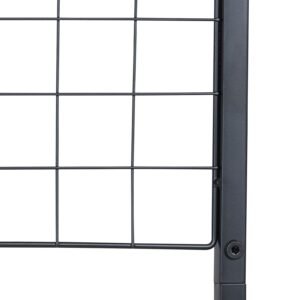 2' x 5.6' grid wall panels tower, 2 packs wire gridwall display racks with t base floorstanding, double side gridwall panels for art craft shows, retail display with extra clips and hooks