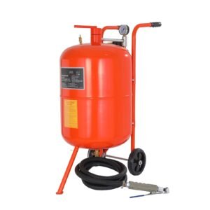 20 gallon sand blaster, 60 110 psi high pressure sandblaster, portable abrasive blasting tank, air sand blasting kit with 4 ceramic nozzles and oil water separator for paint, stain, rust removal