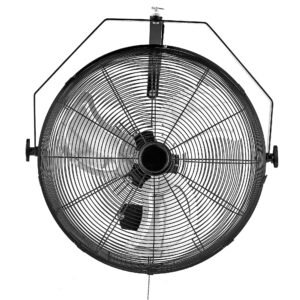 20 inch industrial wall mount fan, high velocity 4650 cfm indoor fan with 3 speeds, powerful motor garage wall fan with aluminum blades for workshop, warehouse, greenhouse, commercial