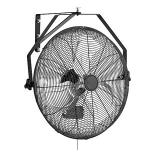 20 inch industrial wall mount fan, high velocity 4650 cfm indoor fan with 3 speeds, powerful motor garage wall fan with aluminum blades for workshop, warehouse, greenhouse, commercial