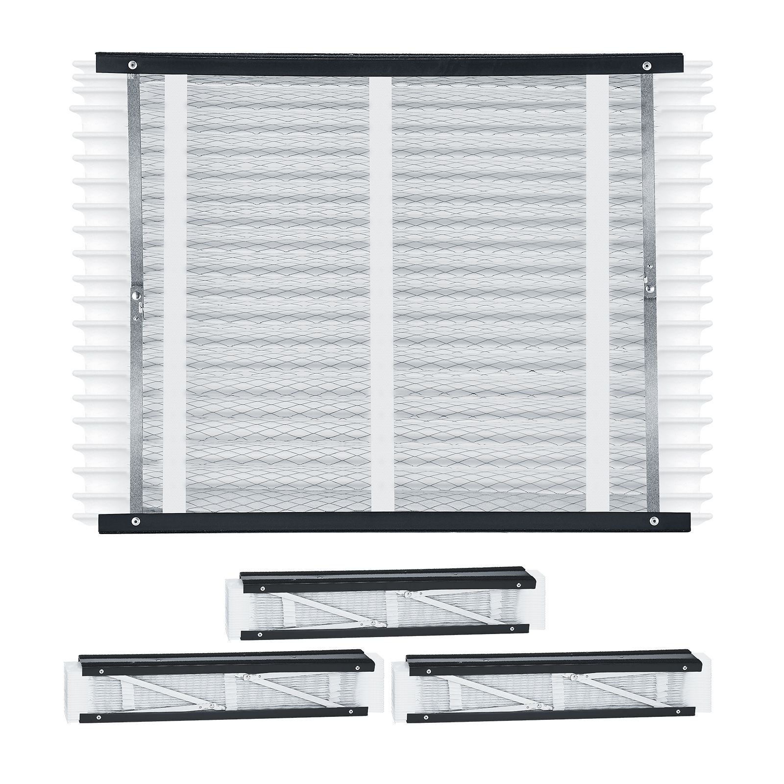 20 x 25 x 4 furnace filter, merv 13 hvac ac filters,12 month electrostatic pleated air conditioner filters, 4 pack (actual size: 20.47 x 25.20 x 3.98 inch) for capturing dust, smog, pet dander