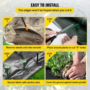 20 year 6x300 ft heavy duty pp woven weed barrier landscape ground cover 3.2oz