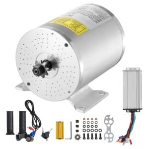 2000W Electric Brushless DC Motor Kit - 48V 4300rpm Motor with Upgraded Speed Controller and Throttle Grip Kit for Go Karts E-Bike Motorcycle Scooter DIY