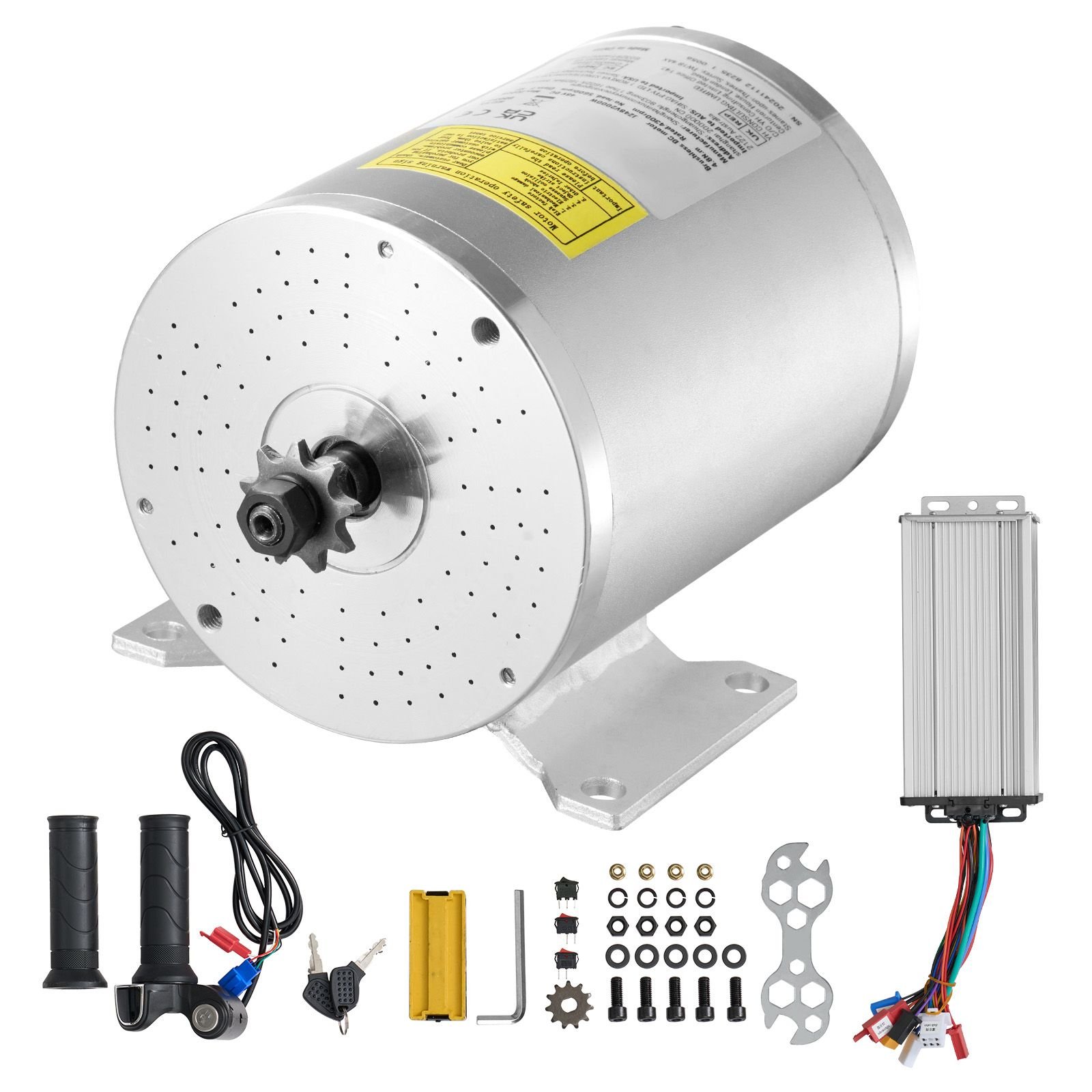 2000w electric brushless dc motor kit 48v 4300rpm motor with upgraded speed controller and throttle grip kit for go karts e bike motorcycle scooter diy