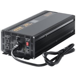 2000w sump pump battery backup with lcd, automatically shifts to inverter power ensuring uninterrupted operation, essential for emergencies & power failures