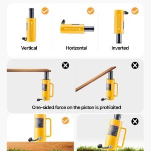 20ton 100mm hollow plunger hydraulic cylinder jack