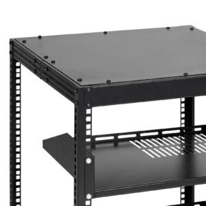 20u open frame server rack, 23 40 in adjustable depth, free standing or wall mount network server rack, 4 post av rack with casters, holds all your networking it equipment av gear router modem