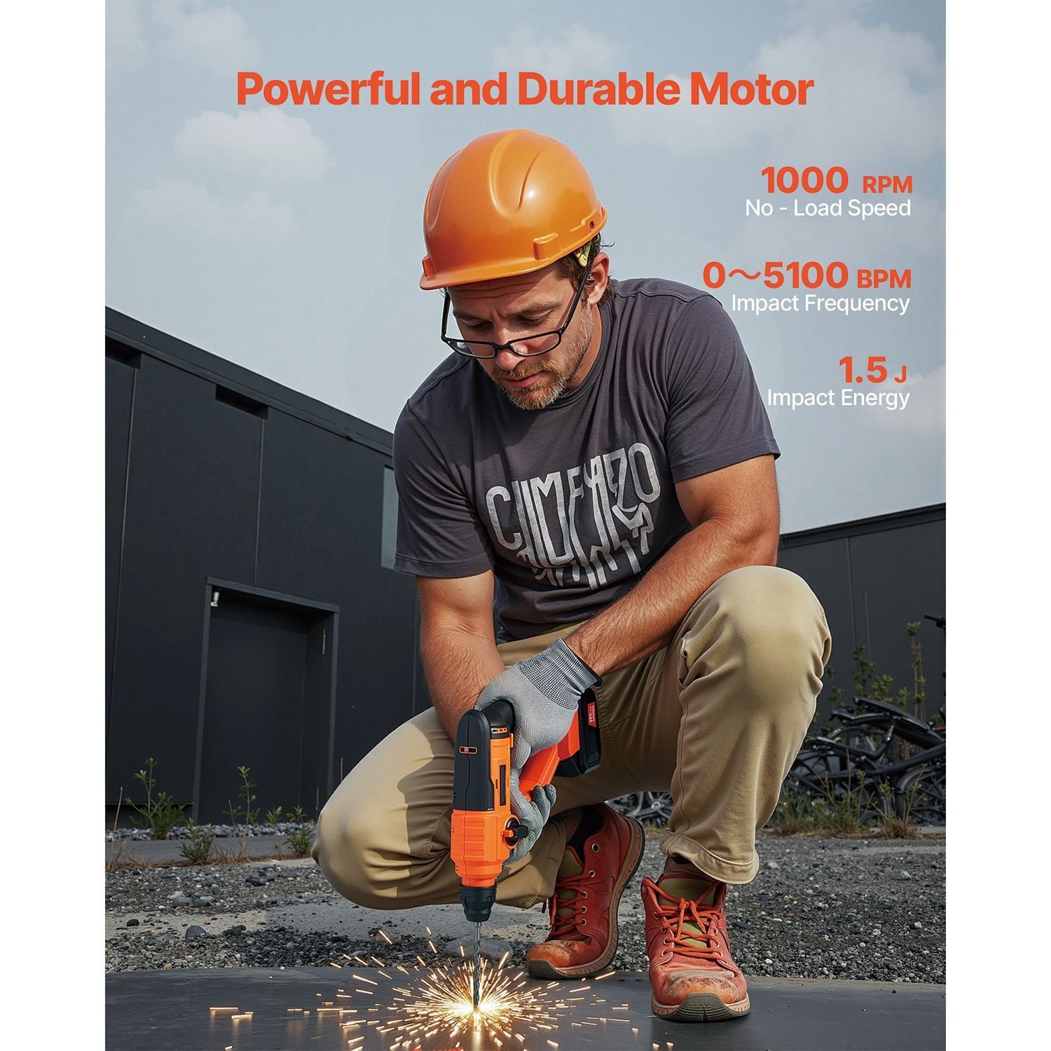 20v cordless hammer drill, lithium ion 0.6 inch rotary hammer driver, sds plus electric lightweight power tool kit with battery and charger, 2 functions, 1000 rpm, 5100 bpm