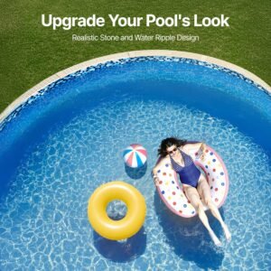 21 ft round above ground pool liner, overlap pool liners, standard gauge vinyl, 48 to 54inch wall height, designed for steel sided above ground swimming pools