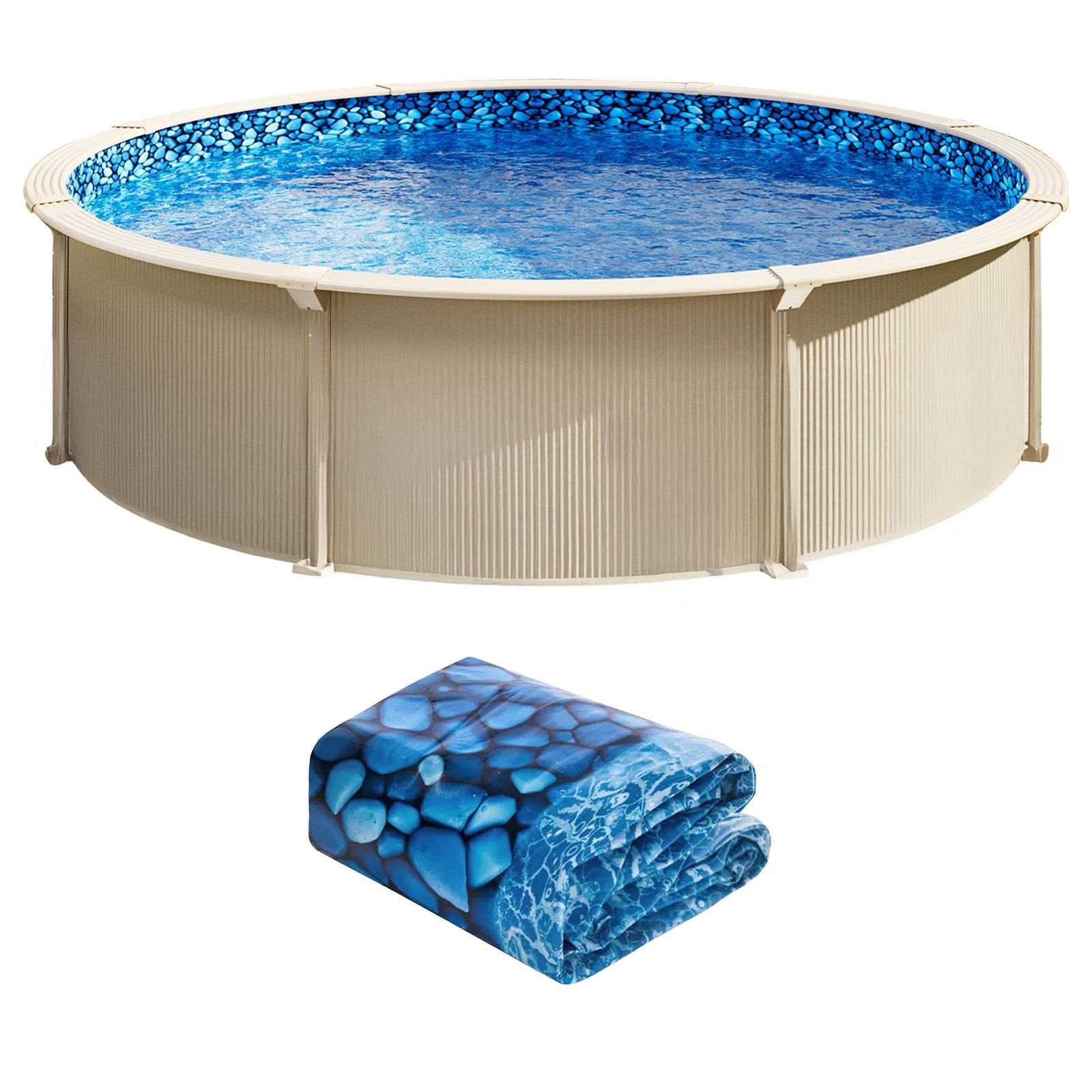 21 ft round above ground pool liner, unibead pool liners, standard gauge, 52inch wall height, designed for steel sided above ground swimming pools