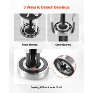 21 in 1 bearing puller set, 21 pcs 3 jaw hook puller for internal external bearings and bearing without inner shaft, multifunctional bearing removal tool with heavy duty portable storage case