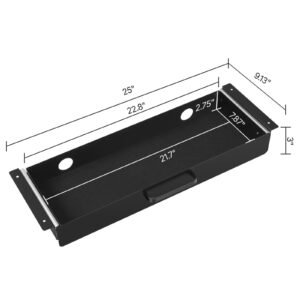 22" wide under desk drawer slide out, under desk mounted pull out drawer attachment, hidden desktop storage organizer, under table pencil drawer for office home sit stand workstation, 25x9x3 in