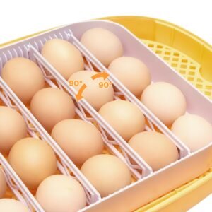 24 egg incubator, automatic egg turner with led candler, temperature & humidity control, 360° view clear window, auto water refill, poultry eggs incubators for hatching chicks ducks goose quail