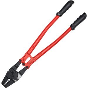 24" hand swager cable wire rope cutter swage 1/16" 3/32" 1/8" 5/32" 3/16" aluminum sleeves copper