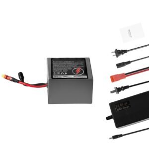 24V Electric Scooter Battery, 8Ah, Ebike Lithium Battery Pack with 30A BMS, Charger, T-Plug Expansion Cable, 500+ Cycles, Compatible with 1920W Motors, for Electric Bikes Bicycles, Scooters