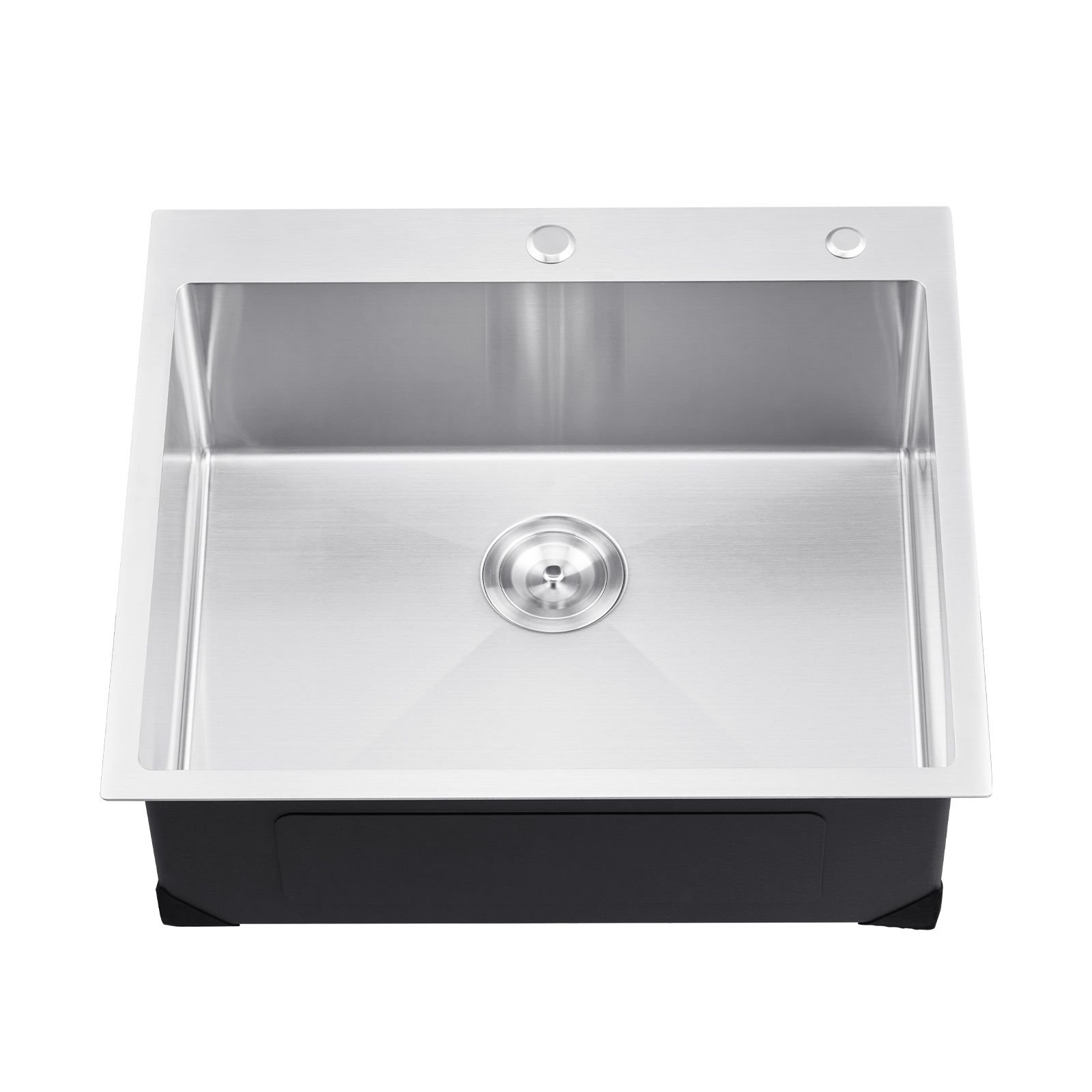 25 inch kitchen sink workstation, 304 stainless steel top mount sinks, drop in single bowl farmhouse basin with accessories, household dishwasher sinks for rv, prep kitchen, laundry room, bar