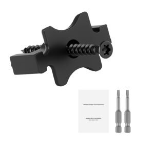 250PCS Hidden Deck Fasteners for Composite Decking Board, Universal Composite T Clips & Plastic Hidden Fasteners with Metal Screws,Polypropylene PP Clips Works with 0.26 inch Gaps, Black