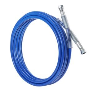 25ft Airless Paint Sprayer Hose, 1/4 in Universal Airless Paint Spray Hose, 4350 PSI High Pressure Flexible Airless Sprayer Hose, Multi-Layer Reinforced Steel Wire Braid Hose for Paint Sprayer