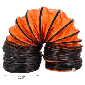 25ft pvc flexible duct hosing for 12 inch utility blower exhaust fan (12in 25ft)