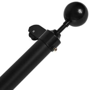 25ft sectional flag pole kit, heavy duty aluminum alloy in ground flag poles for outside, 3 display modes flagpole with 3x5 american flag, professional accessories, black