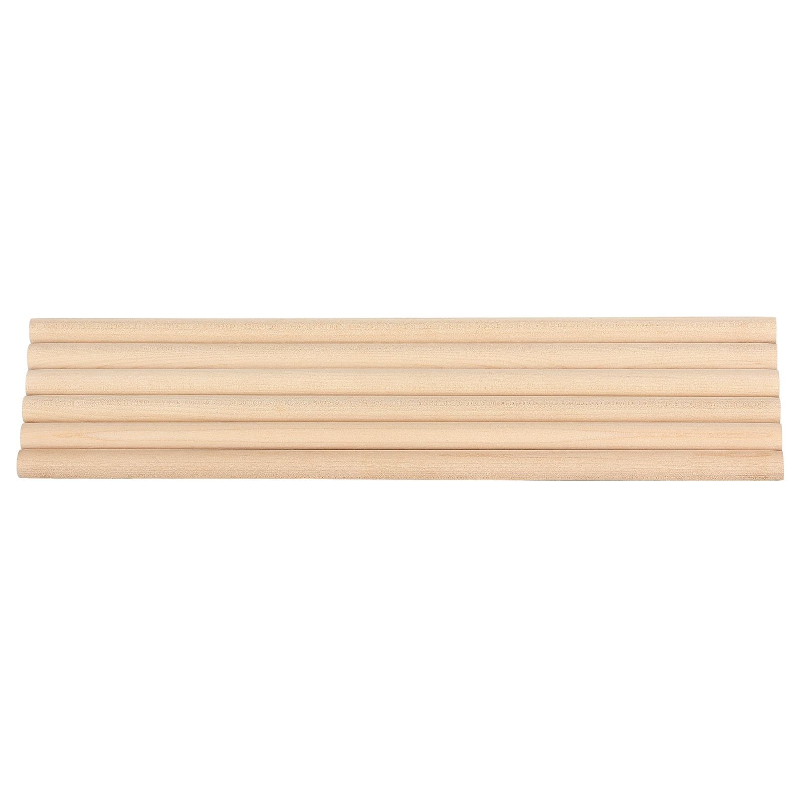 25pcs wooden dowel rods 1/2 x 12 inch natural birch wood sticks dowels, unfinished hardwood sticks for craft and diy projects, one piece cutting & smooth surface & easy to color and paint