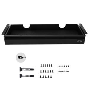 26" Wide Under Desk Drawer Slide Out, Under Desk Mounted Pull-out Drawer Attachment, Hidden Desktop Storage Organizer, Under Table Pencil Drawer for office Home Sit Stand Workstation, 29x9x4 in
