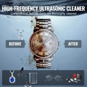2l ultra sonic cleaner, 60w digital sonic cleaning machine with gentle mode & upgraded degassing, 40khz ultrasound cleaner machine with heater & timer for jewelry, glasses, tools, retainer