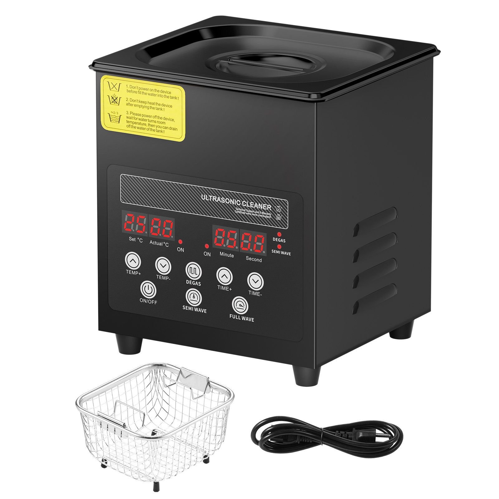 2l ultra sonic cleaner, 60w digital sonic cleaning machine with gentle mode & upgraded degassing, 40khz ultrasound cleaner machine with heater & timer for jewelry, glasses, tools, retainer