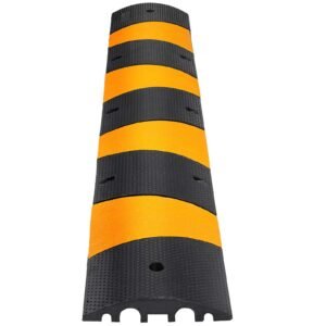 2pcs 6 Feet Rubber Speed Bump Driveway Modular Heavy Duty Speed Bumps 72.4 x 12 x 2.4 Inch Cable Protector Ramp for Garage Gravel Roads Asphalt Concrete