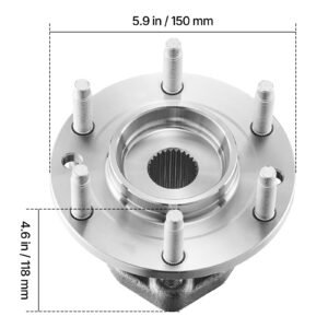 2pcs front wheel bearing & hub assembly fit for 2004 2007 buick rainier 2003 2006 chevy ssr 2002 2009 gmc envoy 2005 2009 saab 9 7x oem 513188, wheel bearing hub assembly set with abs sensor