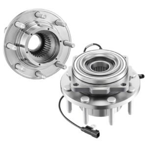 2PCS Front Wheel Bearing & Hub Assembly Fit for 2016 Ford F-250 Super Duty Base King Ranch Lariat Platinum XL Crew Cab Pickup 4-Door OEM 515130, Wheel Bearing Hub Assembly Set with ABS Sensor