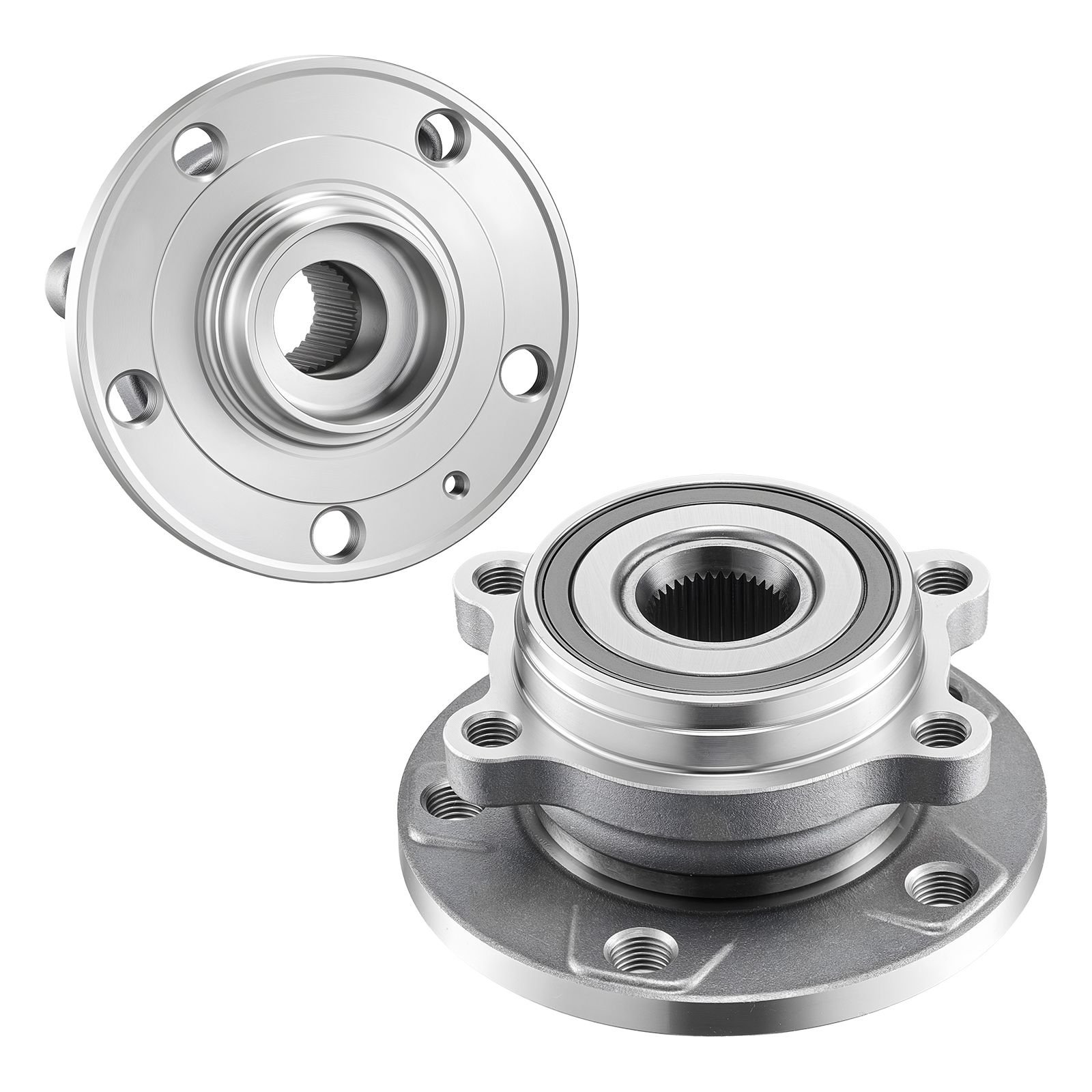 2pcs front wheel bearing & hub assembly fit for 2018 audi q3 komfort premium plus sport utility 4 door volkswagen beetle coast convertible 2 door 2.0l oem 513253, wheel bearing hub assembly set