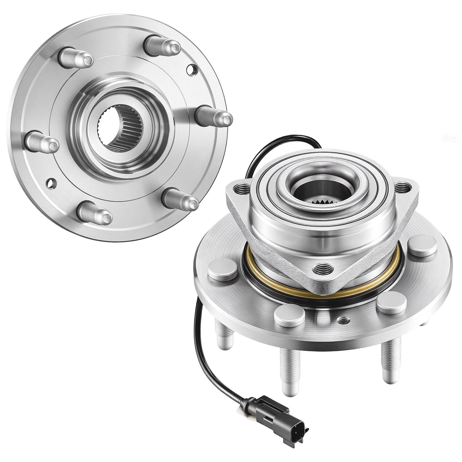 2pcs front wheel bearing & hub assembly fit for 2020 cadillac escalade base platinum premium luxury sport utility chevy suburban ls lt oem 515160, wheel bearing hub assembly set with abs sensor