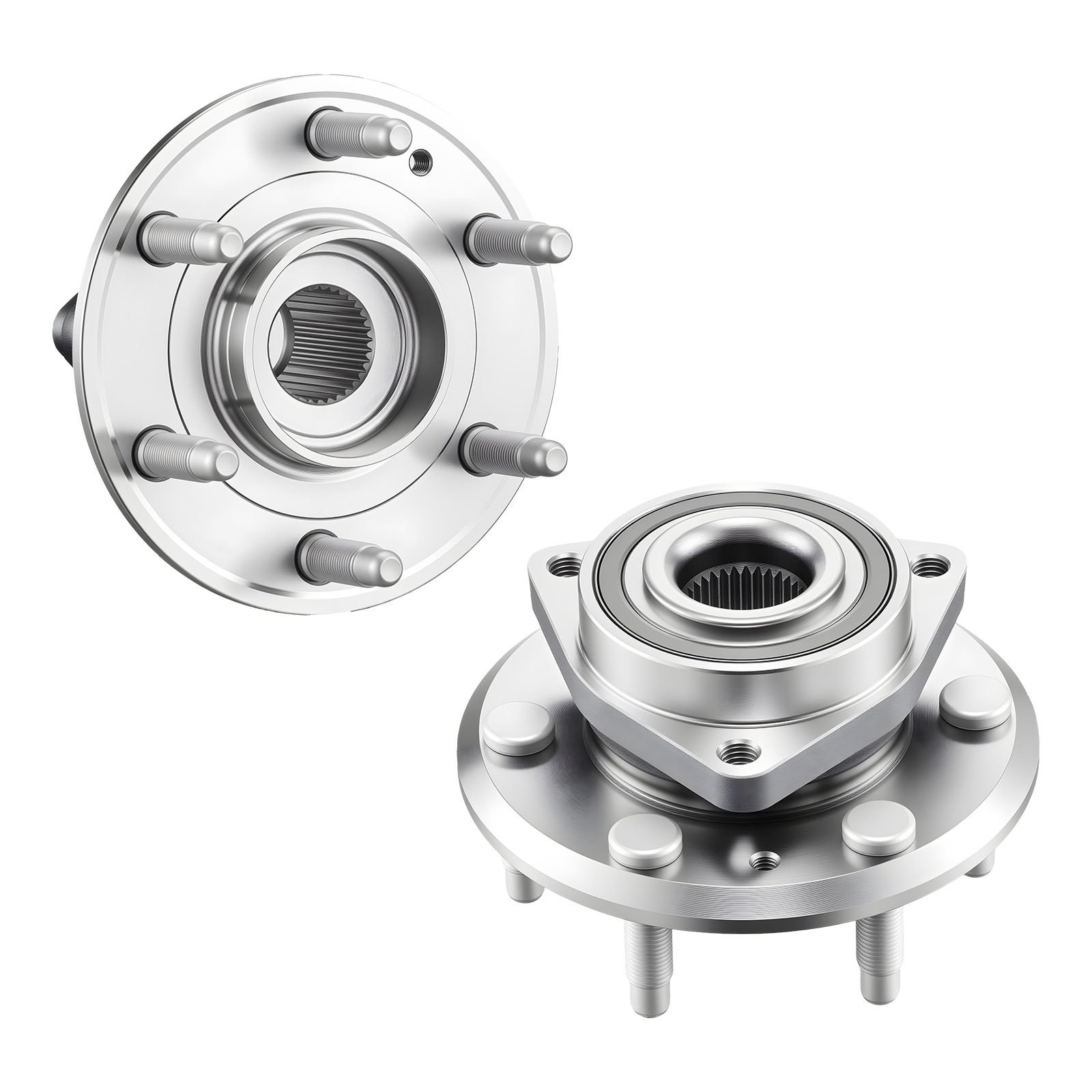 2pcs front/rear wheel bearing & hub assembly fit for 2016 2017 buick enclave convenience leather premium sport utility chevy traverse ls gmc acadia oem 513277, wheel bearing hub assembly set