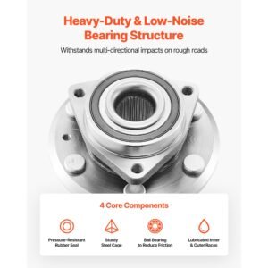 2pcs front/rear wheel bearing & hub assembly fit for 2016 2017 buick enclave convenience leather premium sport utility chevy traverse ls gmc acadia oem 513277, wheel bearing hub assembly set