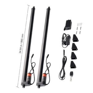 2pcs linear actuator kit, 30 inch high speed 0.35"/s linear motion actuator 12v, 220lbs/1000n linear actuator for tv/table/sofa lifting, ip54 protection wireless remote control included
