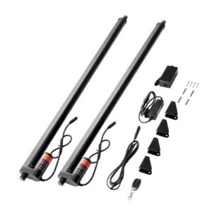 2pcs linear actuator kit, 30 inch high speed 0.35"/s linear motion actuator 12v, 220lbs/1000n linear actuator for tv/table/sofa lifting, ip54 protection wireless remote control included
