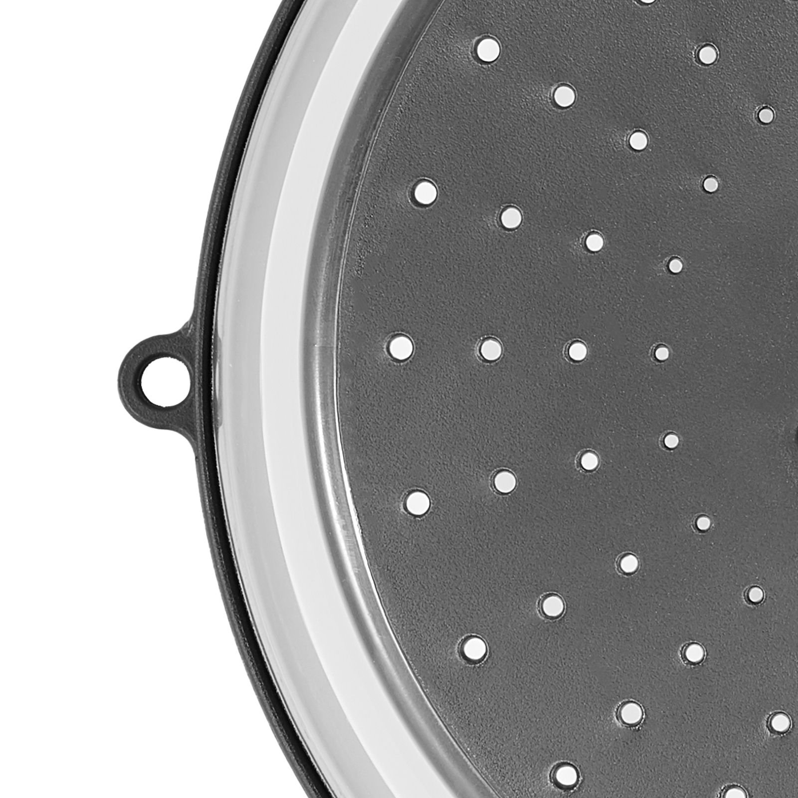 2pcs microwave splatter covers, 10.4" collapsible microwave lid for food, 300 fahrenheit heat resistant pp splatter guard for plate dish, multi use kitchen colander gadget