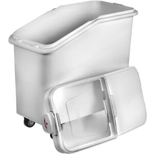 2x ingredient bin with casters 21 gallon food safe restaurant kitchen flour bins